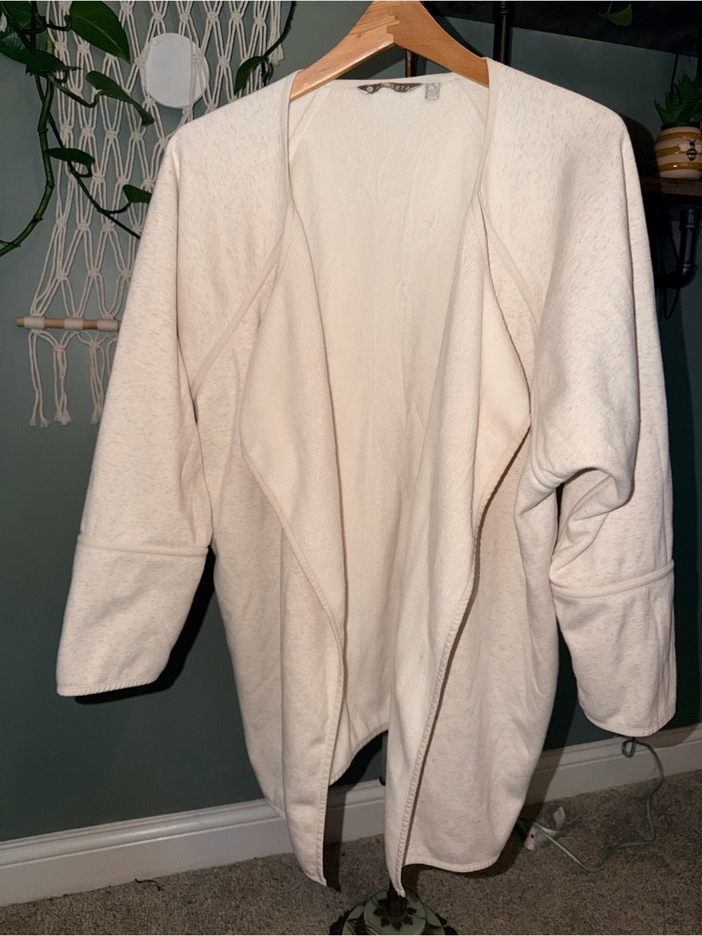 Open-Front Cream Women's Coatigan - Lightweight Cozy Layer